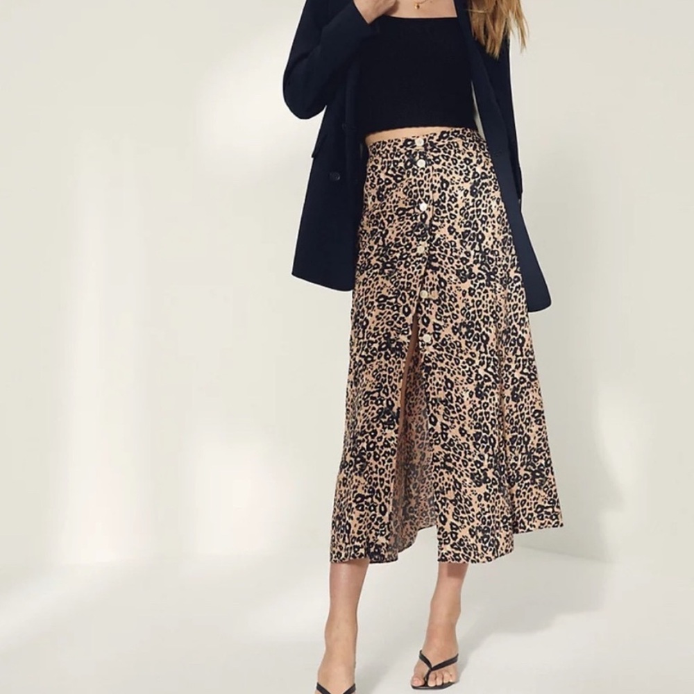 Wilfred Leopard Print Skirt